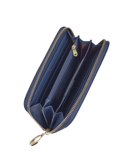 Жіночий шкіряний гаманець 609Blue