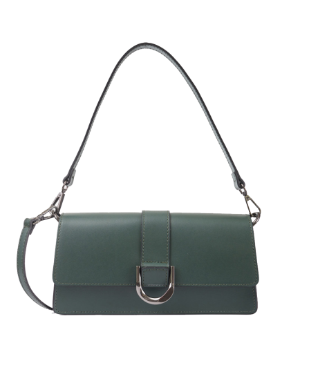 Жіноча сумка багет маленька 8643 Dark Green