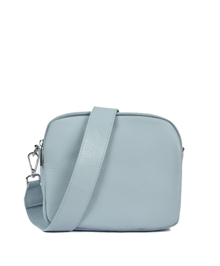 Шкіряна жіноча сумка крос боді 7028 Blue