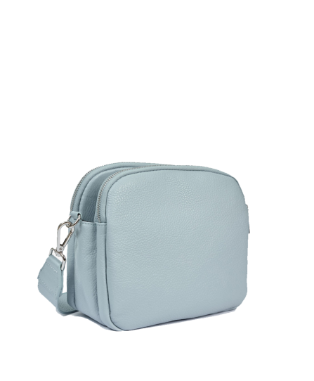 Шкіряна жіноча сумка крос боді 7028 Blue
