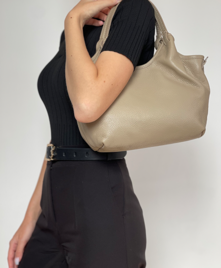 Сумка шкіряна жіноча м'яка 2335 Beige