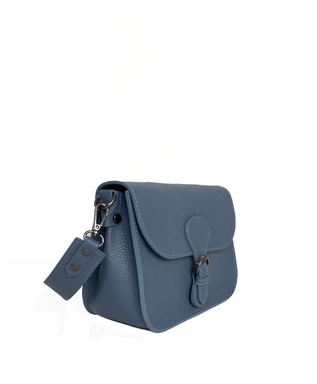 Шкіряна жіноча сумка через плече 3340 Blue