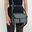 Шкіряна жіноча сумка через плече 3340Dark green